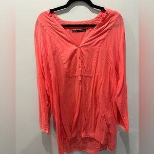 Hot pink 100% cotton tunic from zara size xxl great as beach cover